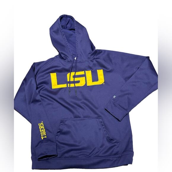 LSU Champion Authentic Athleticwear Adult Medium Purple Polyester Hoodie - Picture 1 of 8
